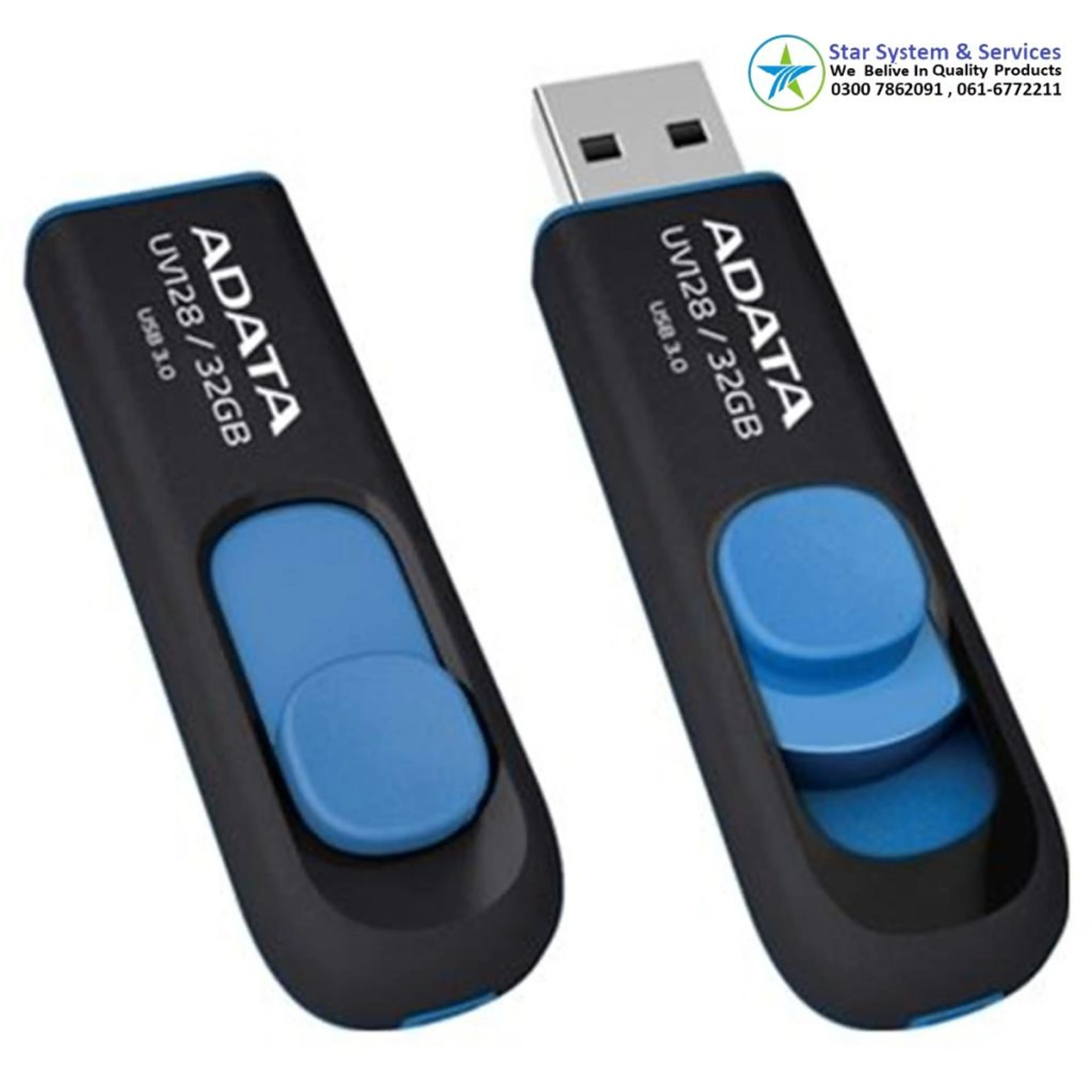 ADATA UV128 3.2 USB Slide USB Flash 128GB 5 Years