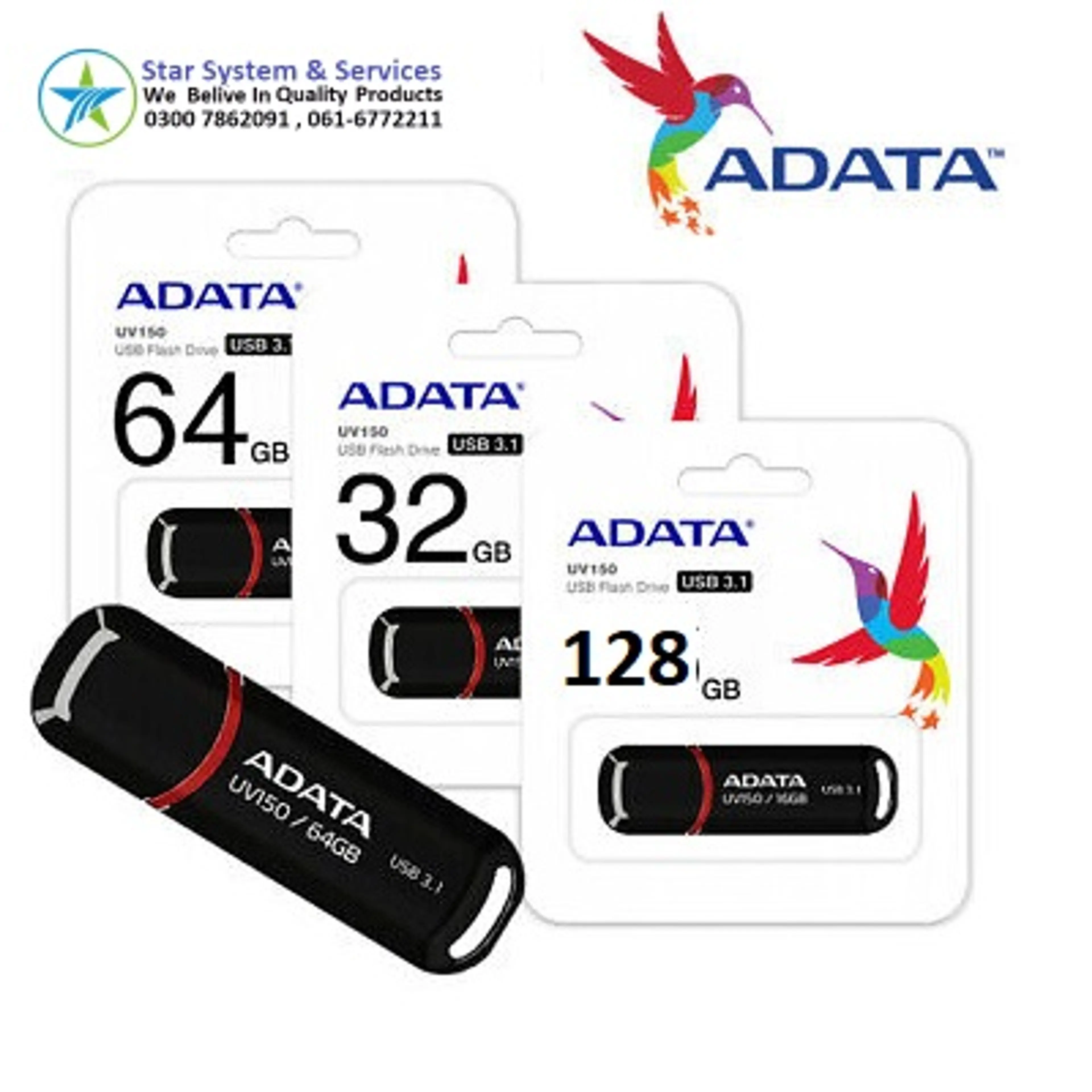 ADATA UV150 3.2 USB Flash (with cap)