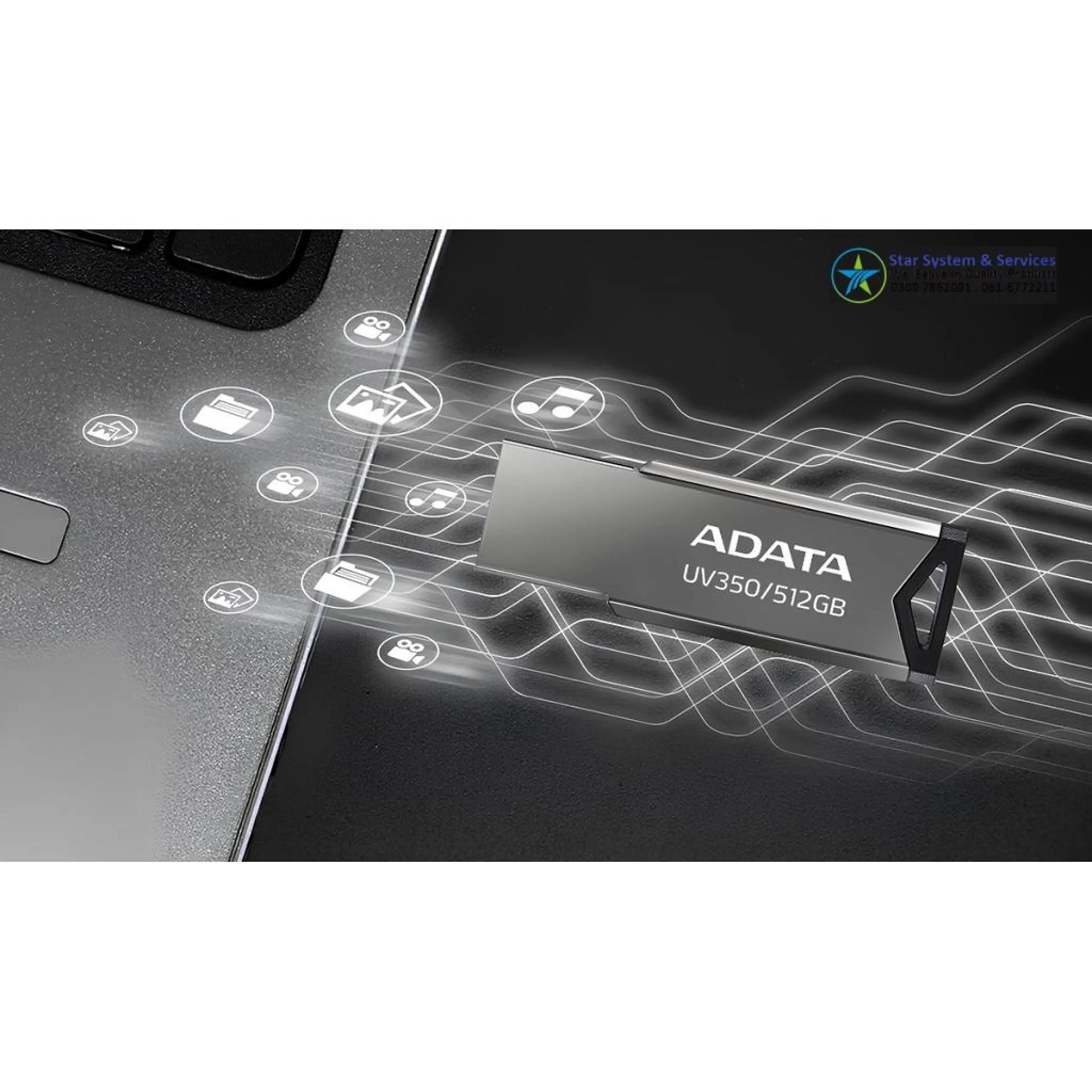 Adata UV350 USB Flash Drive(Global) STYLISH WAY TO STORE 32GB