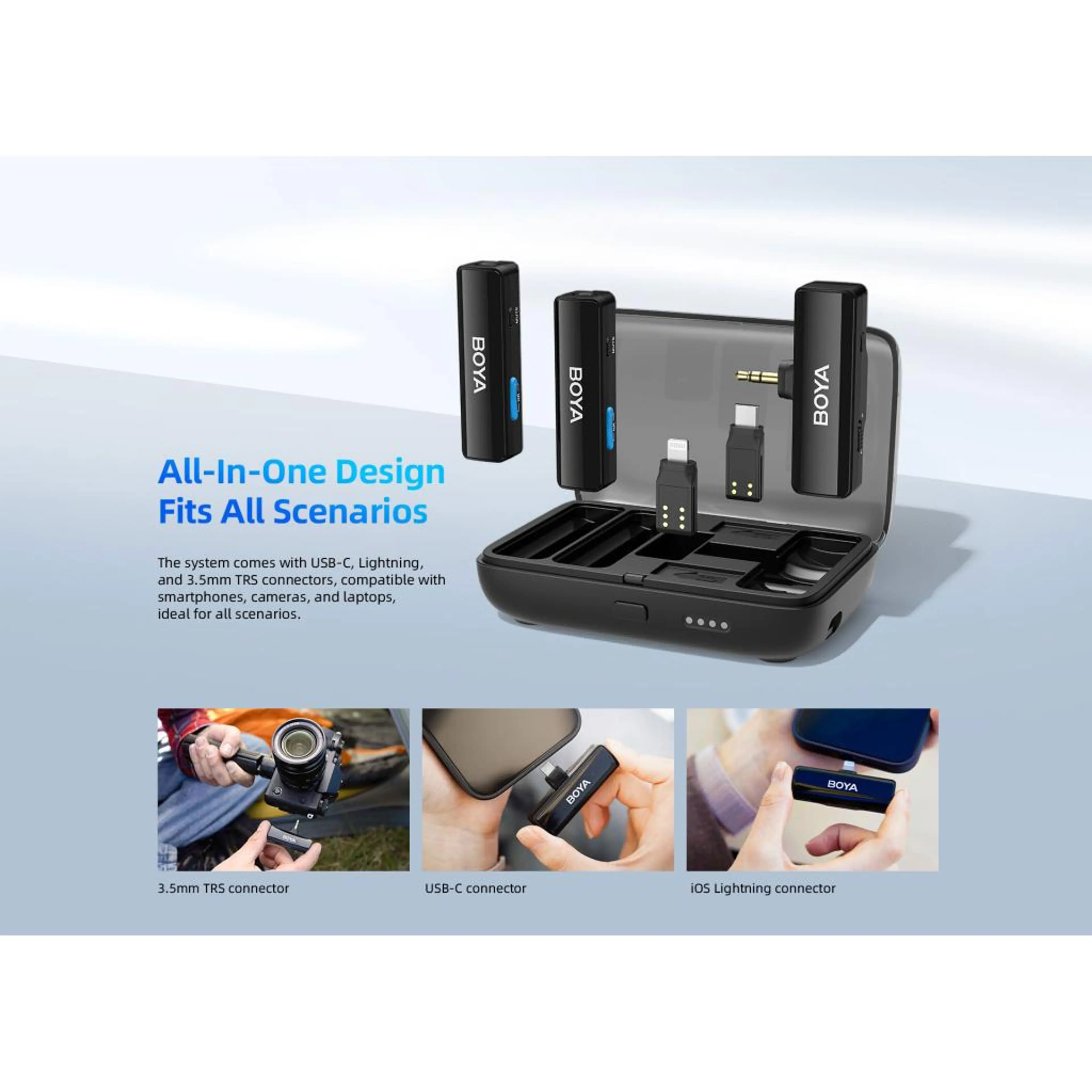 BOYA LINK All-in-one Design Wireless Microphone System With 2 Year Official Warranty