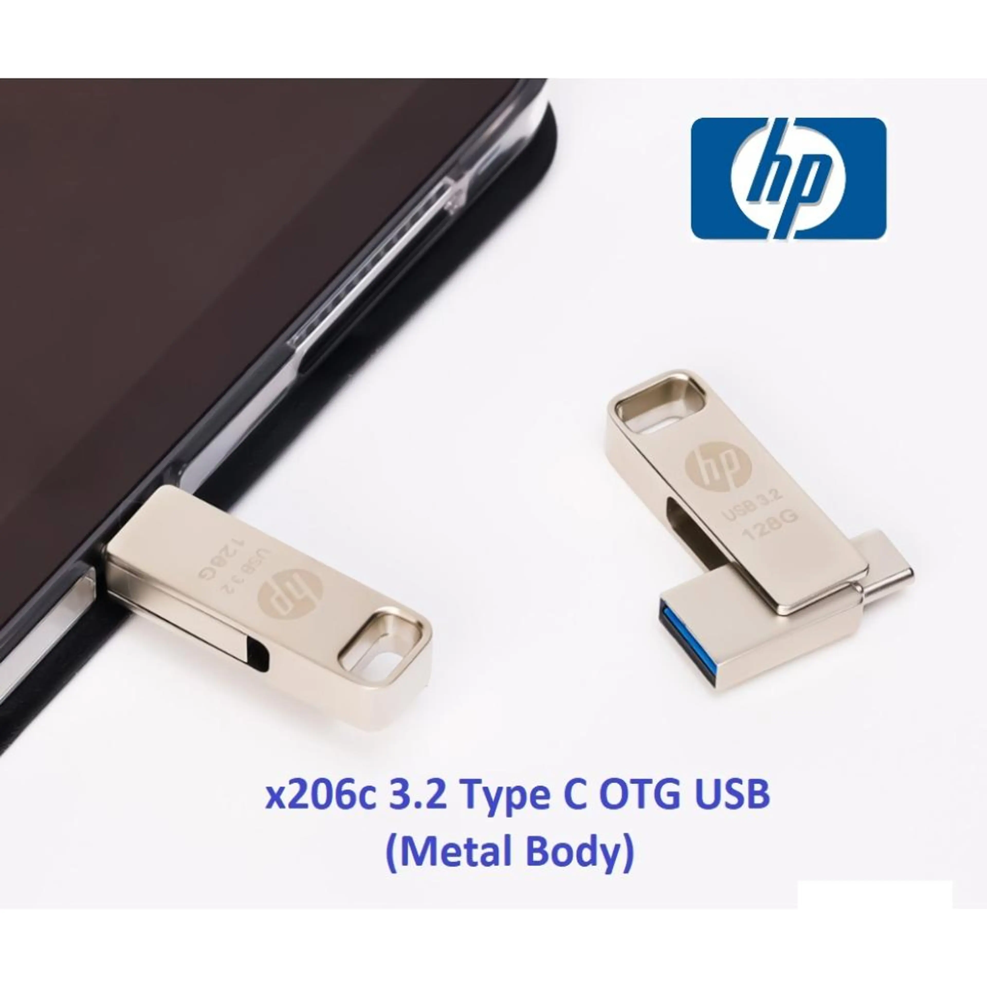 HP X206c 3.2 DUAL DRIVE TYPE-C OTG USB (METAL BODY) 32GB