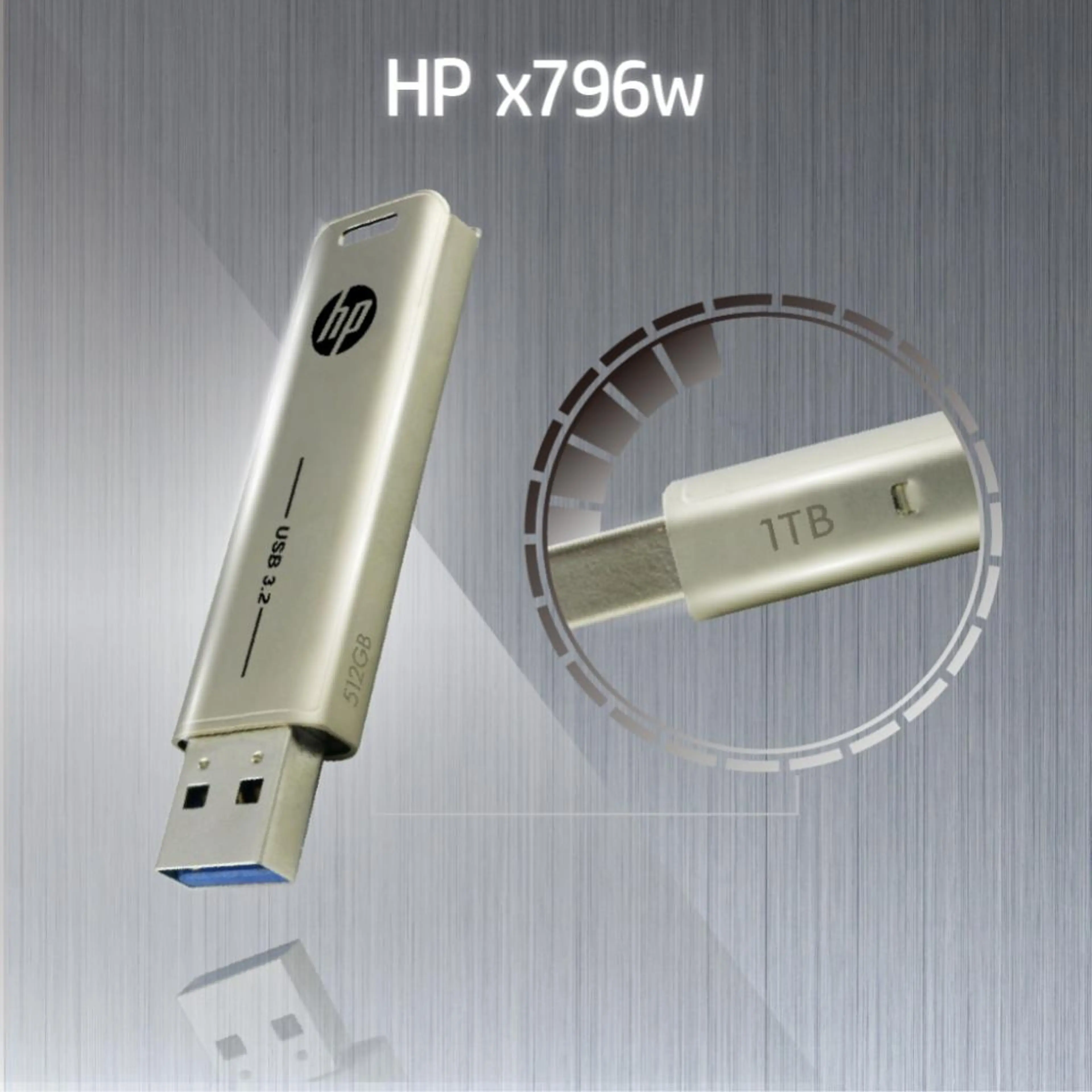 HP x796w USB 3.2 Flash Drives Metal 32GB