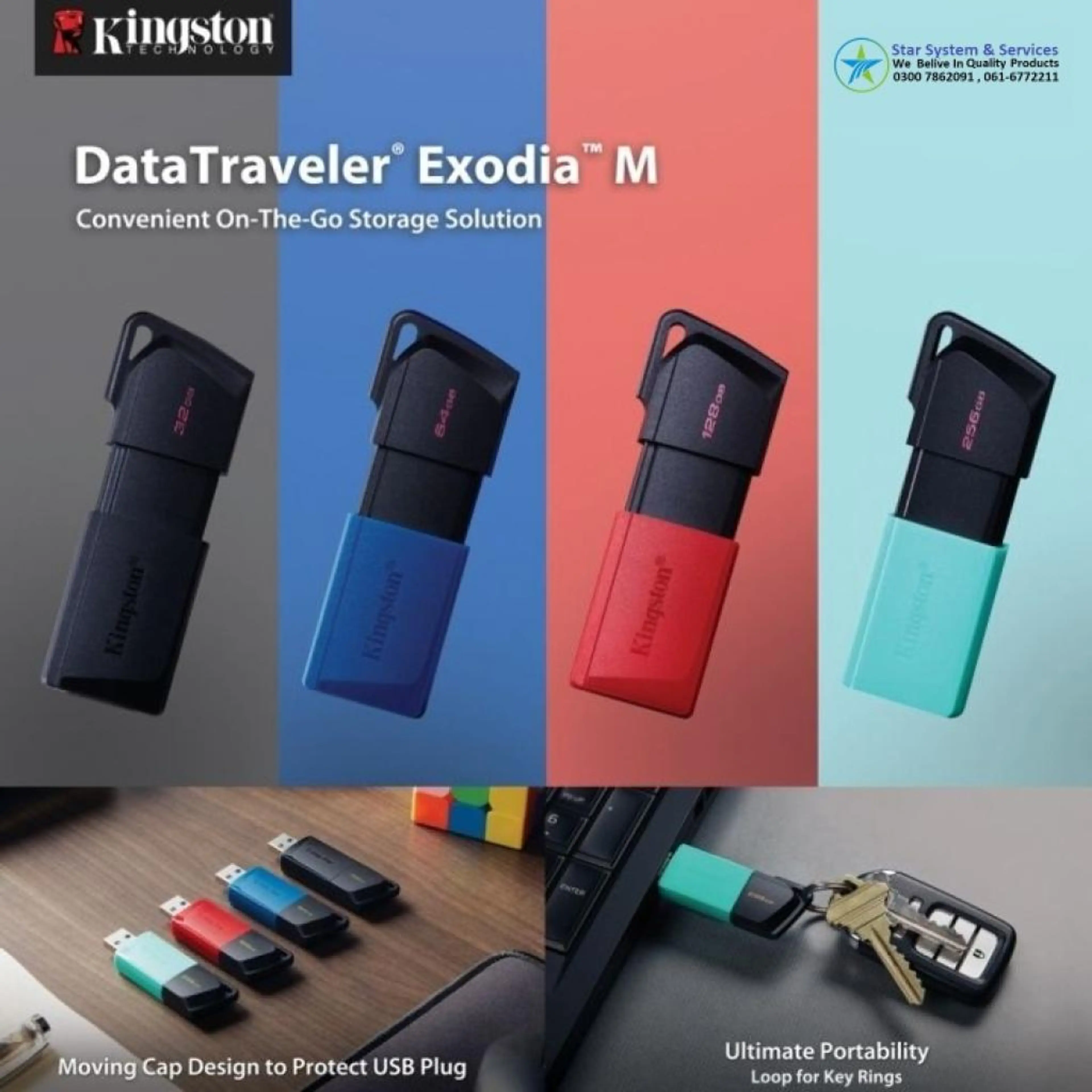 Kingston DataTraveler Exodia M USB Flash Drive 64GB 5 Years