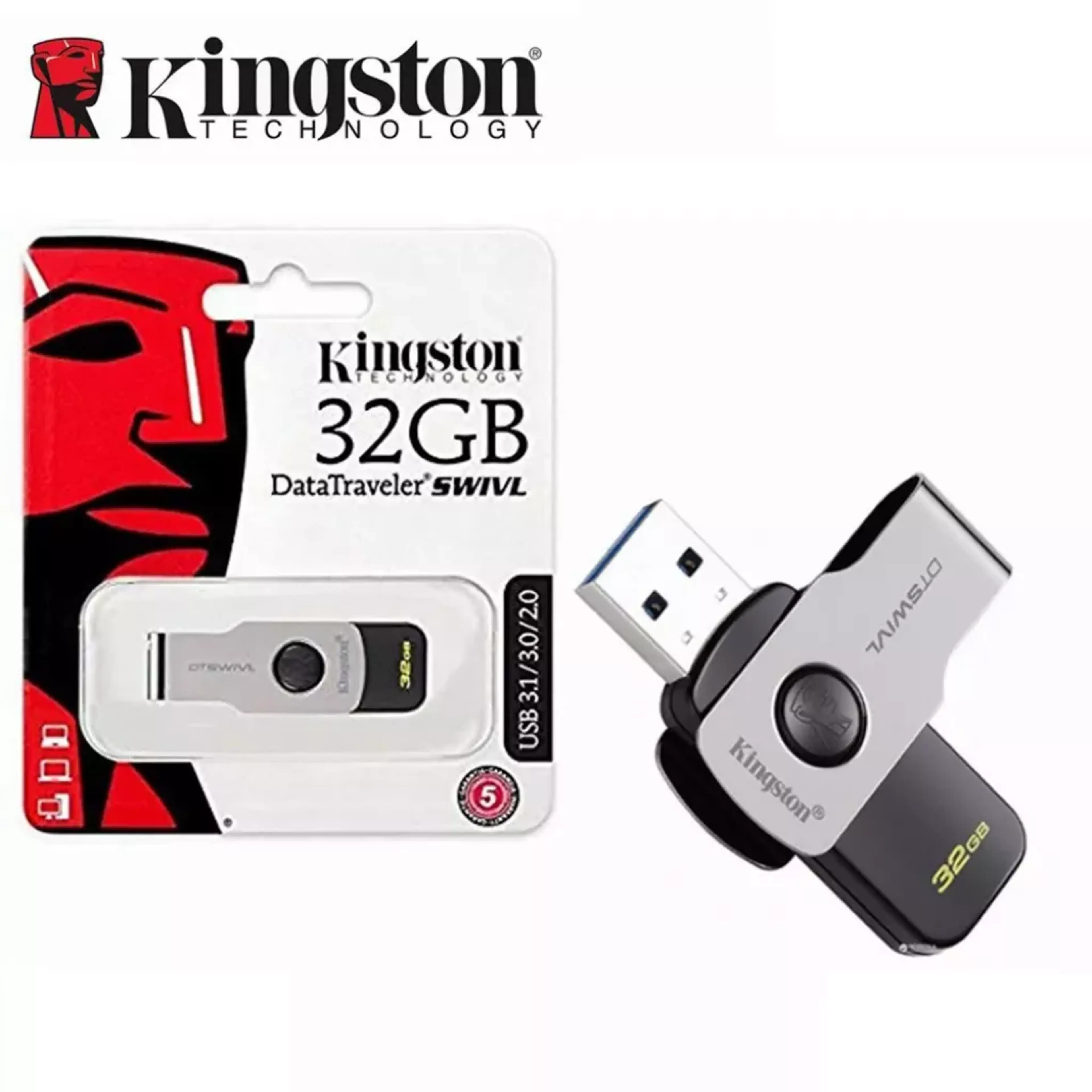 Kingston DataTraveler SWIVL USB 3.1 Flash Memory Stick Drive 32GB
