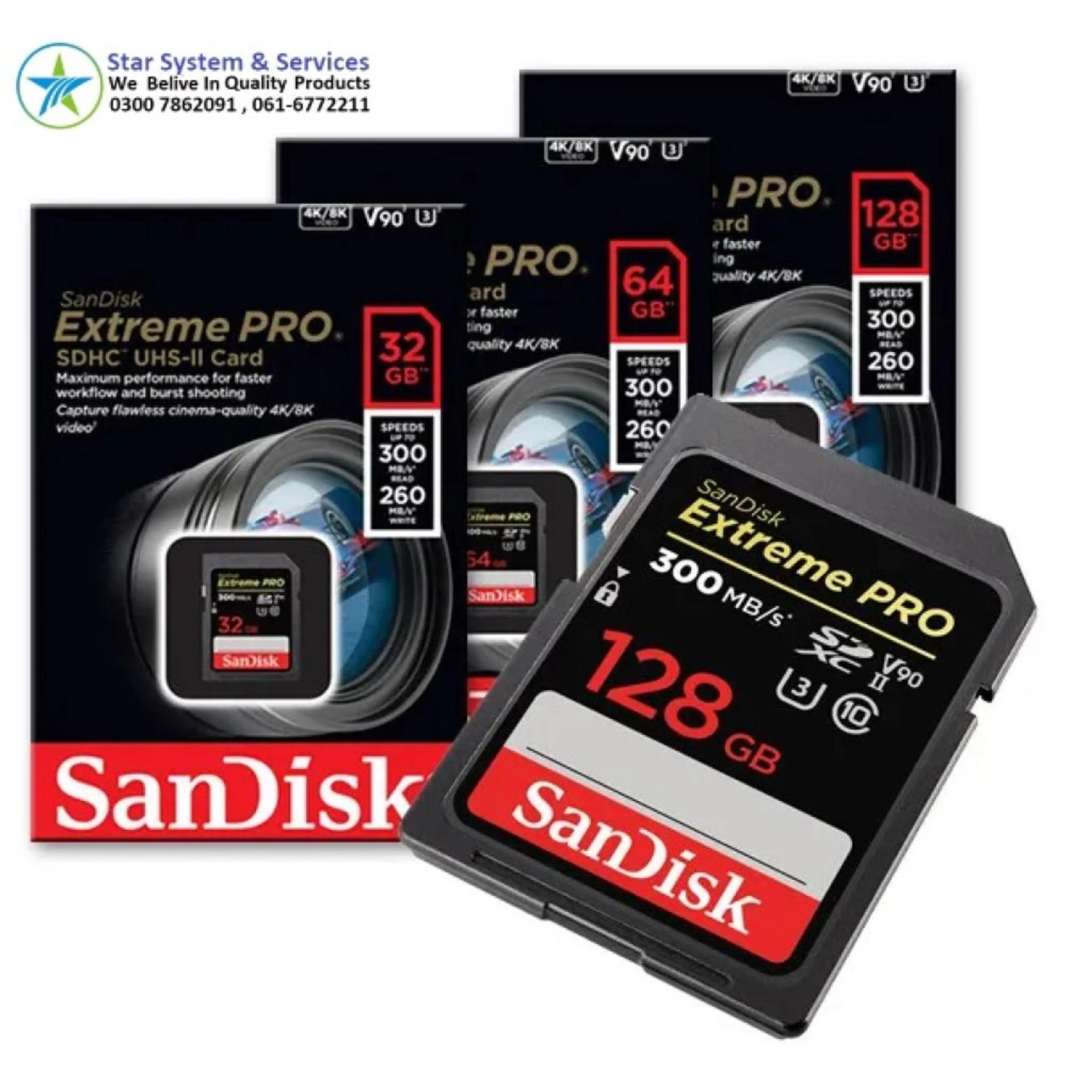 SanDisk Extreme Pro SD Card UHS-II 300MB/s 32GB